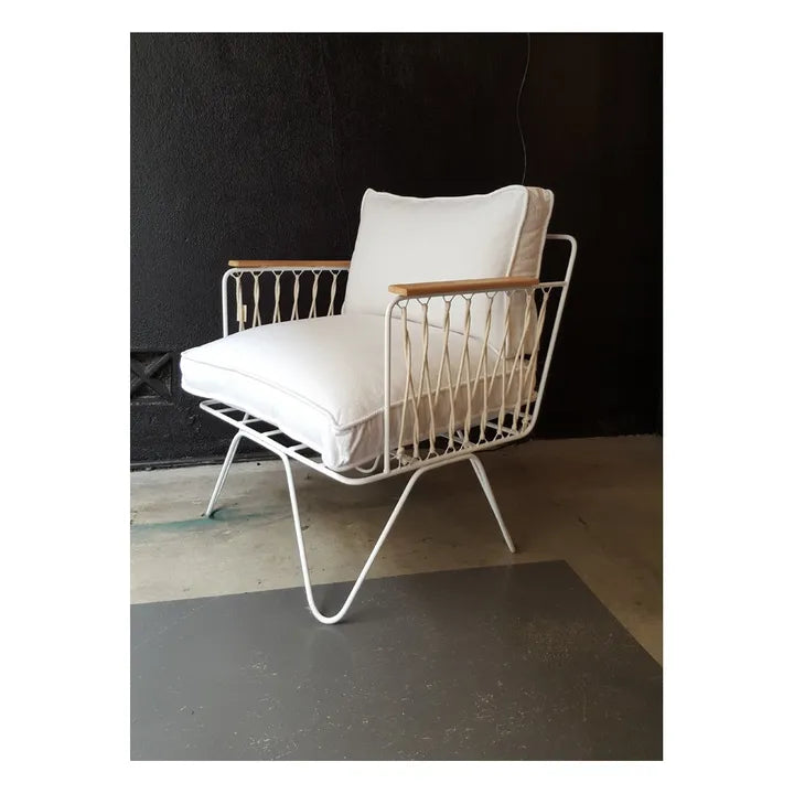 Fauteuil croisette blanc Honoré Honoré