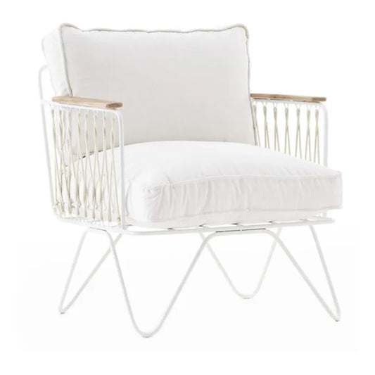 Fauteuil croisette blanc Honoré Honoré