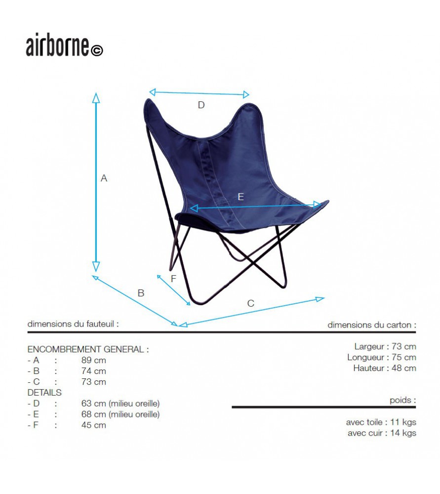 Fauteuil Airborne - AA Croute de cuir Lodge Airborne