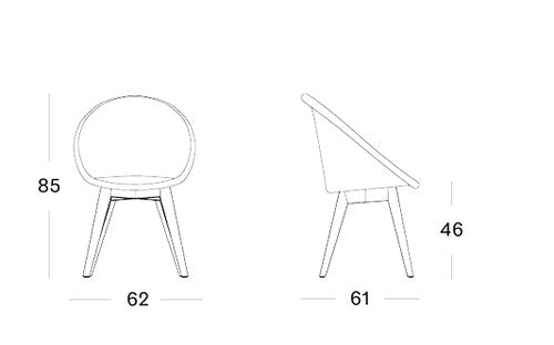 Jack Dining Chair Oak Base vincent sheppard vincent sheppard